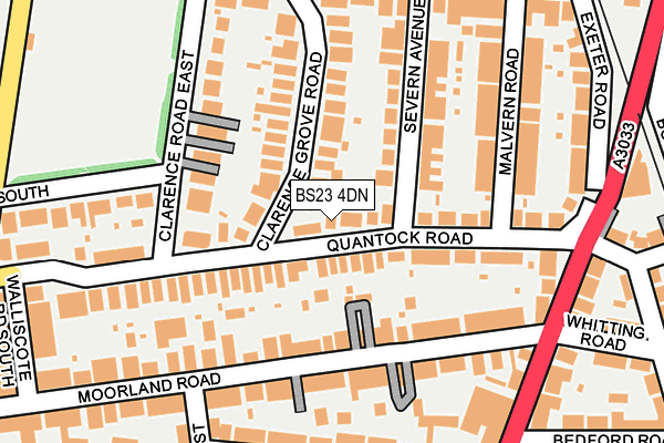 BS23 4DN map - OS OpenMap – Local (Ordnance Survey)