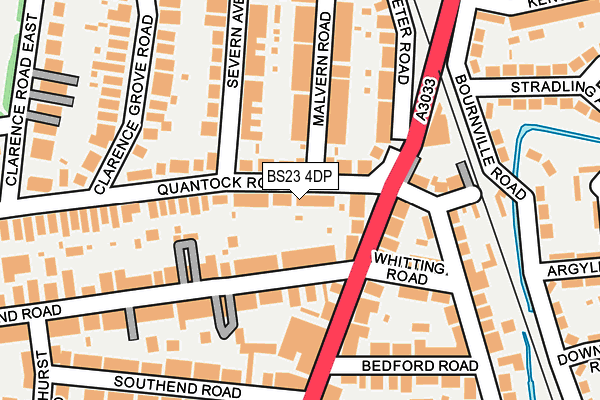BS23 4DP map - OS OpenMap – Local (Ordnance Survey)