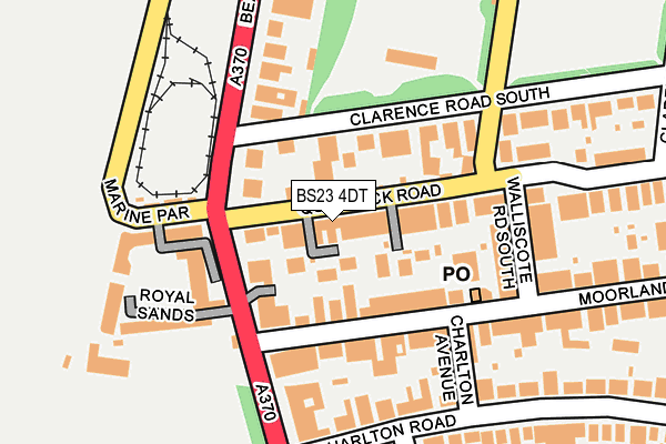 BS23 4DT map - OS OpenMap – Local (Ordnance Survey)