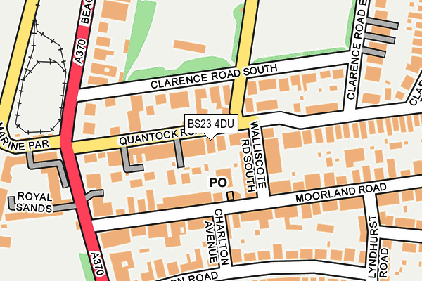 BS23 4DU map - OS OpenMap – Local (Ordnance Survey)