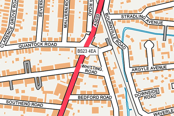 BS23 4EA map - OS OpenMap – Local (Ordnance Survey)