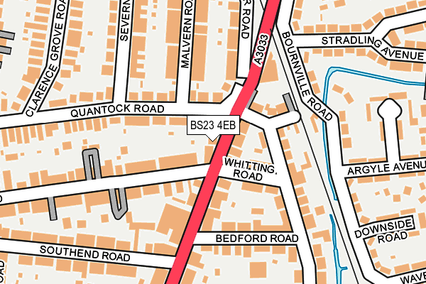 BS23 4EB map - OS OpenMap – Local (Ordnance Survey)