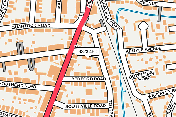 BS23 4ED map - OS OpenMap – Local (Ordnance Survey)