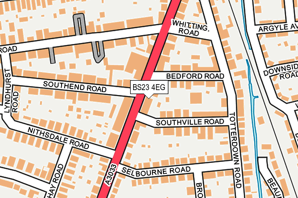 BS23 4EG map - OS OpenMap – Local (Ordnance Survey)