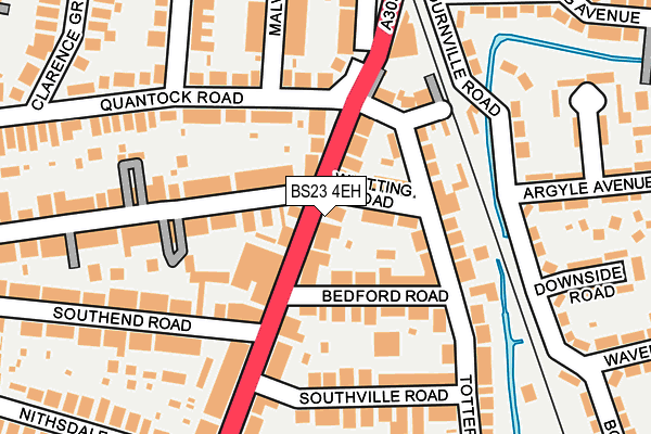 BS23 4EH map - OS OpenMap – Local (Ordnance Survey)