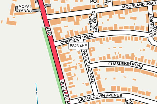 BS23 4HE map - OS OpenMap – Local (Ordnance Survey)