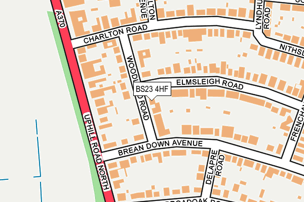 BS23 4HF map - OS OpenMap – Local (Ordnance Survey)