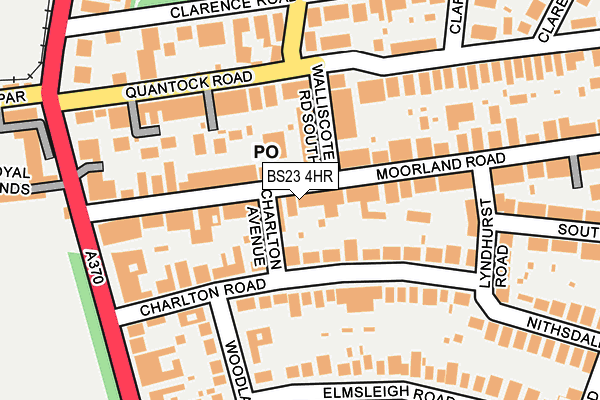 BS23 4HR map - OS OpenMap – Local (Ordnance Survey)
