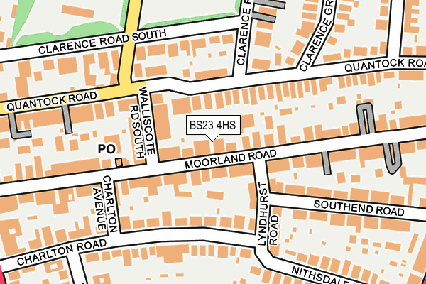 BS23 4HS map - OS OpenMap – Local (Ordnance Survey)