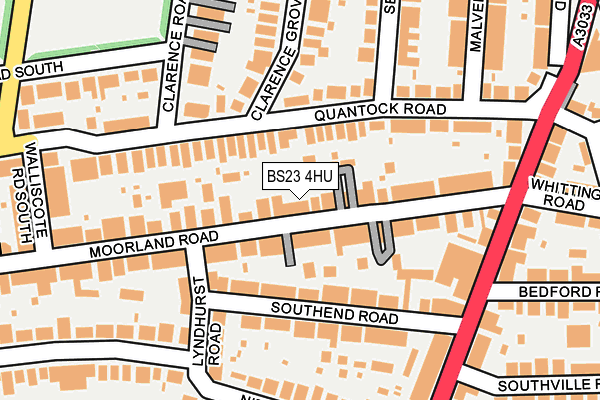 BS23 4HU map - OS OpenMap – Local (Ordnance Survey)