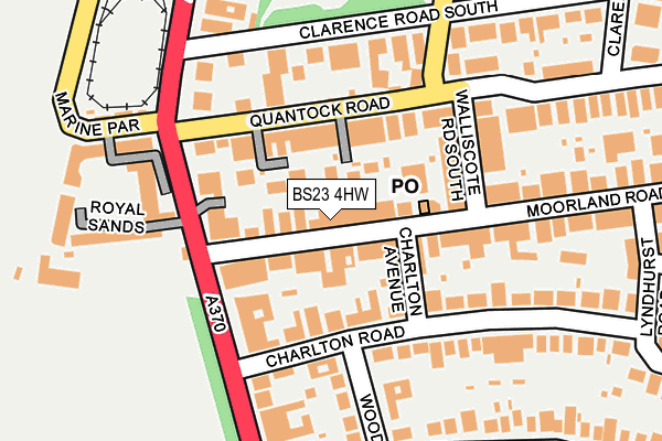 BS23 4HW map - OS OpenMap – Local (Ordnance Survey)