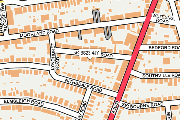BS23 4JY map - OS OpenMap – Local (Ordnance Survey)