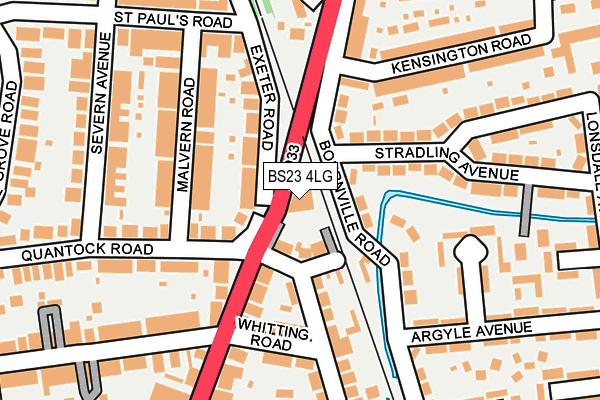 BS23 4LG map - OS OpenMap – Local (Ordnance Survey)