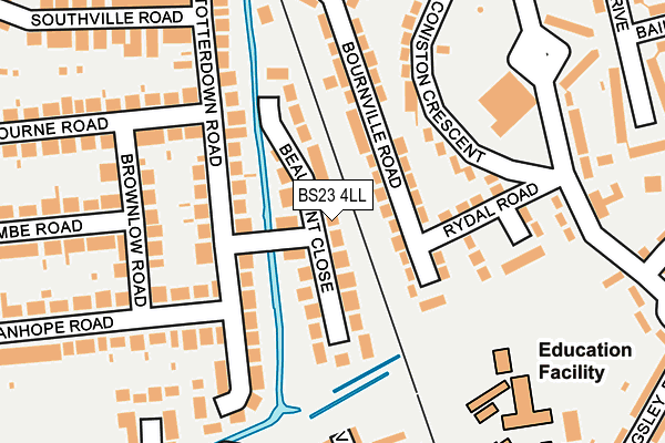 BS23 4LL map - OS OpenMap – Local (Ordnance Survey)