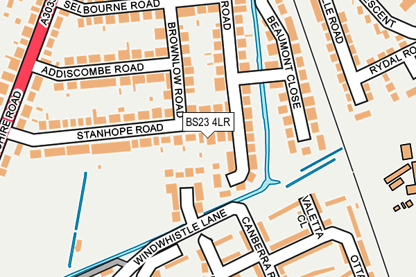 BS23 4LR map - OS OpenMap – Local (Ordnance Survey)