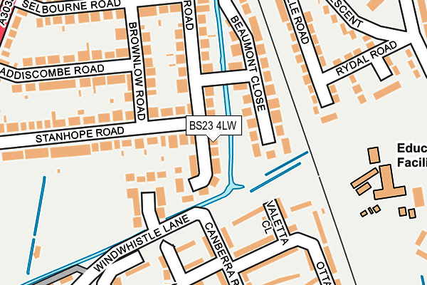 BS23 4LW map - OS OpenMap – Local (Ordnance Survey)