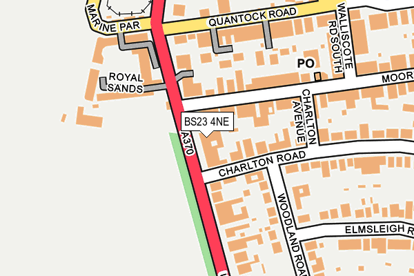 BS23 4NE map - OS OpenMap – Local (Ordnance Survey)