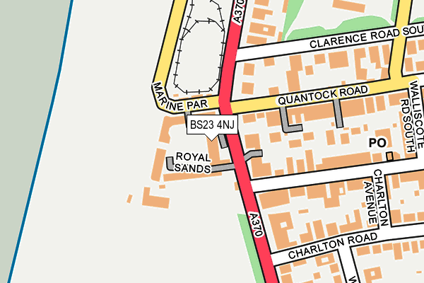 BS23 4NJ map - OS OpenMap – Local (Ordnance Survey)