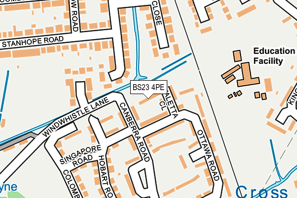 BS23 4PE map - OS OpenMap – Local (Ordnance Survey)