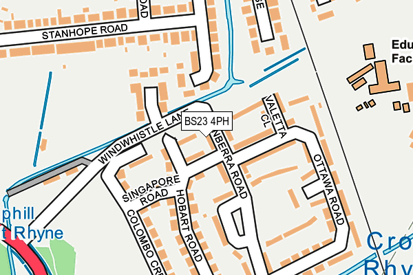 BS23 4PH map - OS OpenMap – Local (Ordnance Survey)