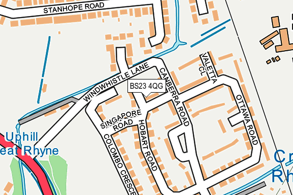 BS23 4QG map - OS OpenMap – Local (Ordnance Survey)