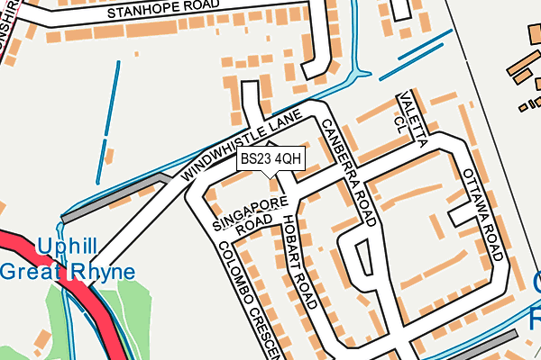 BS23 4QH map - OS OpenMap – Local (Ordnance Survey)