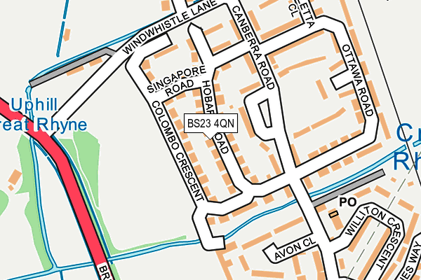 BS23 4QN map - OS OpenMap – Local (Ordnance Survey)