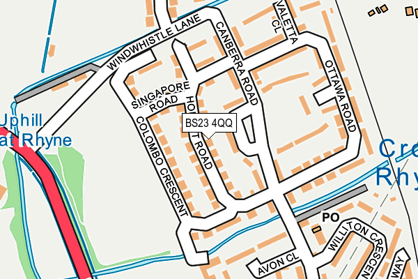 BS23 4QQ map - OS OpenMap – Local (Ordnance Survey)
