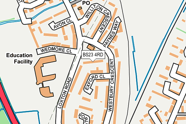 BS23 4RD map - OS OpenMap – Local (Ordnance Survey)