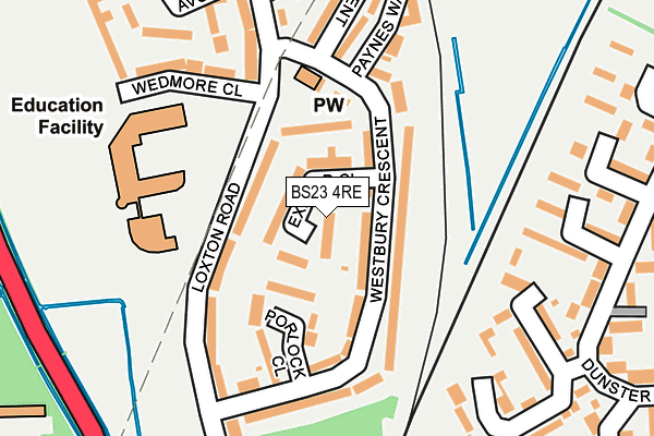 BS23 4RE map - OS OpenMap – Local (Ordnance Survey)