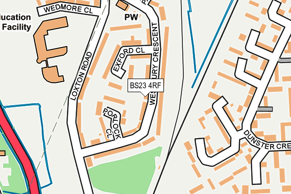 BS23 4RF map - OS OpenMap – Local (Ordnance Survey)
