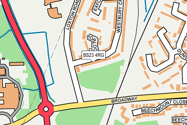 BS23 4RG map - OS OpenMap – Local (Ordnance Survey)