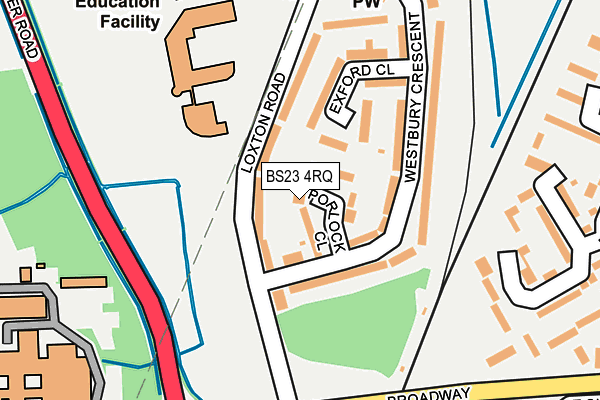 BS23 4RQ map - OS OpenMap – Local (Ordnance Survey)