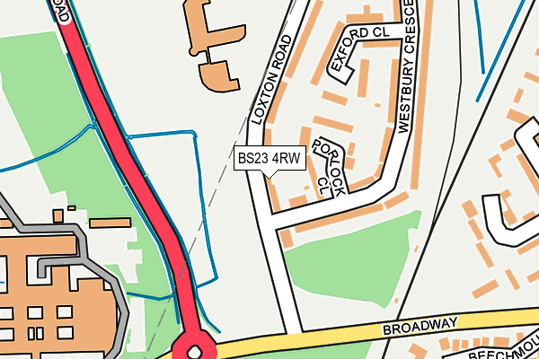 BS23 4RW map - OS OpenMap – Local (Ordnance Survey)