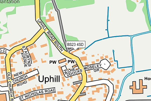 BS23 4SD map - OS OpenMap – Local (Ordnance Survey)