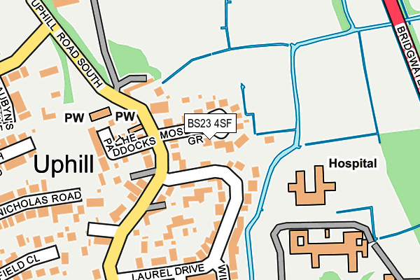 BS23 4SF map - OS OpenMap – Local (Ordnance Survey)