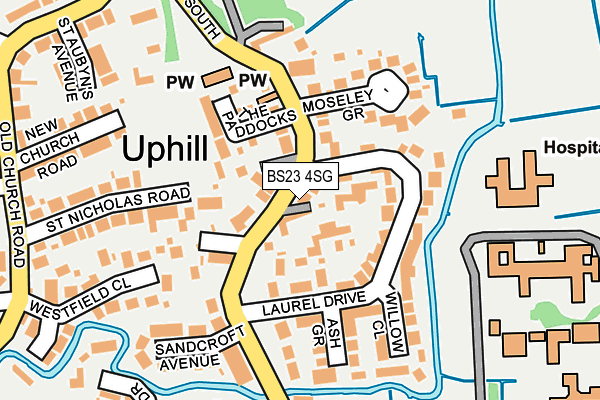 BS23 4SG map - OS OpenMap – Local (Ordnance Survey)