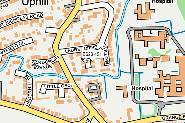 BS23 4SH map - OS OpenMap – Local (Ordnance Survey)