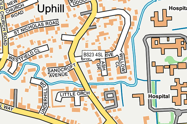 BS23 4SL map - OS OpenMap – Local (Ordnance Survey)