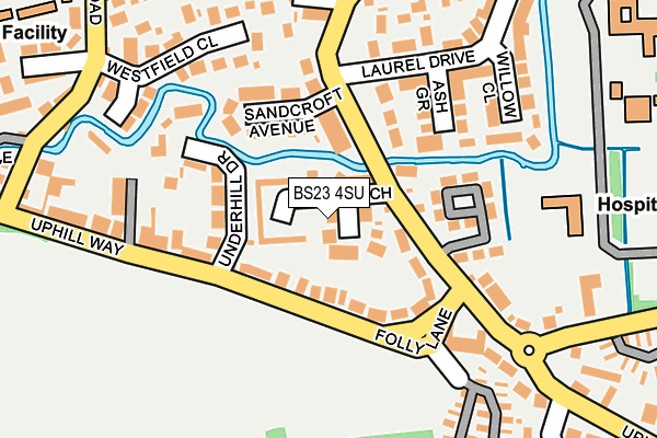 BS23 4SU map - OS OpenMap – Local (Ordnance Survey)