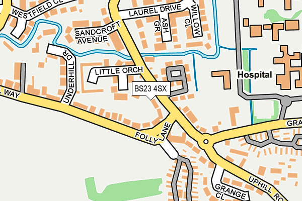 BS23 4SX map - OS OpenMap – Local (Ordnance Survey)