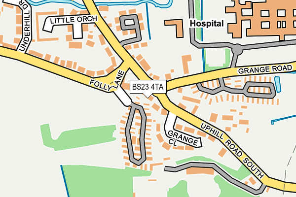 BS23 4TA map - OS OpenMap – Local (Ordnance Survey)