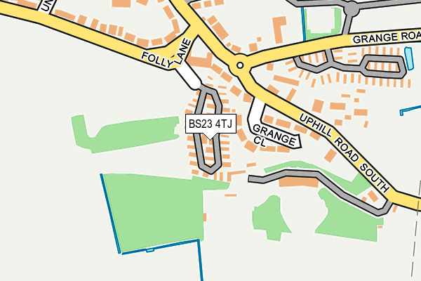BS23 4TJ map - OS OpenMap – Local (Ordnance Survey)