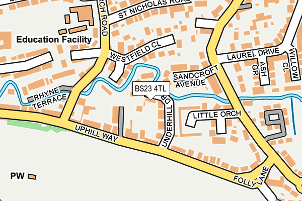 BS23 4TL map - OS OpenMap – Local (Ordnance Survey)