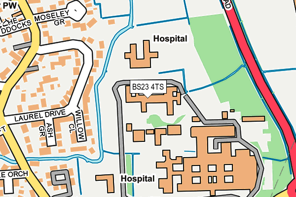 BS23 4TS map - OS OpenMap – Local (Ordnance Survey)
