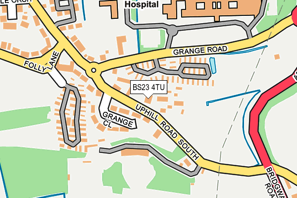 BS23 4TU map - OS OpenMap – Local (Ordnance Survey)