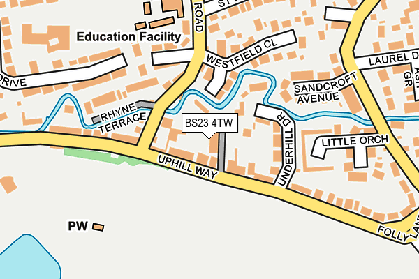 BS23 4TW map - OS OpenMap – Local (Ordnance Survey)