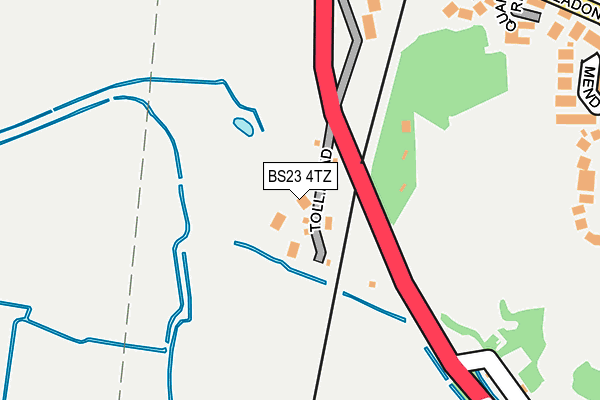 BS23 4TZ map - OS OpenMap – Local (Ordnance Survey)