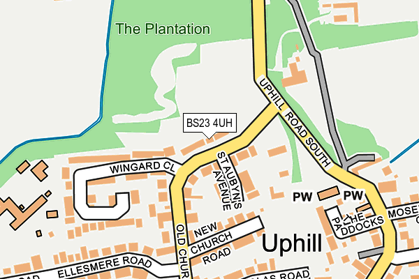 BS23 4UH map - OS OpenMap – Local (Ordnance Survey)