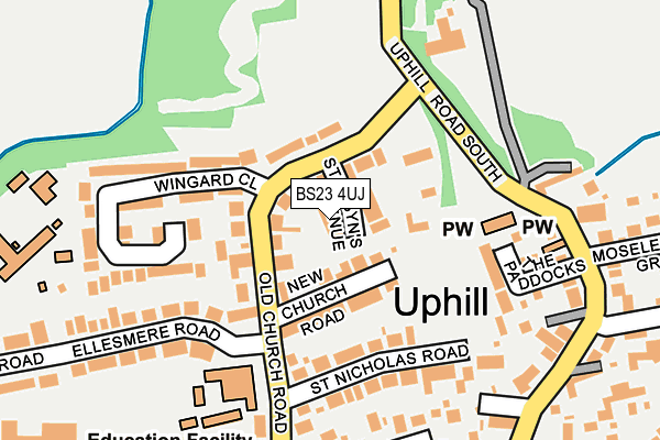 BS23 4UJ map - OS OpenMap – Local (Ordnance Survey)